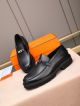 Hermes Black Calfskin Leather Man Shoes 061004 (7)_th.jpg